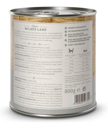 Wildes Land Wet Dog Food Goat Flavour 6 x 400g - Buy Online on GoSupps.com
