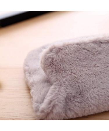 Buy Fluffy 0.5L Mini Hot Water Bottle for Kids & Adults | Eco-Friendly Rubber Heat Bottle with Soft Cover (Gray) - Buy Online on GoSupps.com