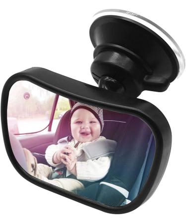Natuce 1 Baby Car Mirror with 2 Brackets | 360 Adjustable Safety Child Rear View Mirror | Shatterproof for Baby Infant Toddler | Sucker & Clip | Back Seat Mirror for Mom - Buy Online on GoSupps.com