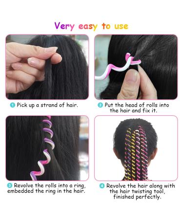 SwirlColor 6-Piece Colorful Rhinestone Hair Accessories for Girls & Women - Stylish Headbands & Braiding Aids - Buy Online on GoSupps.com