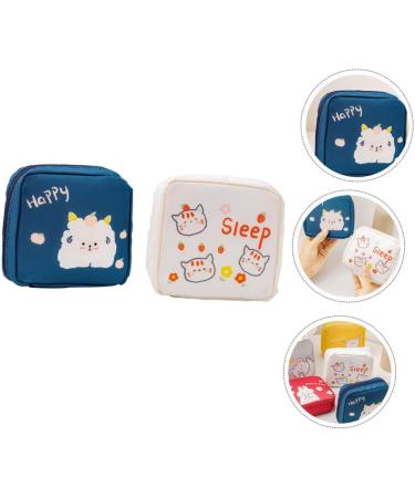 Healeved Mini Money Exchange & Makeup Bag 6-Piece Cotton Pocket Storage for Napkins Change & Essentials | Portable & Large Capacity | White Marinex 12.5x12cm - Buy Online on GoSupps.com