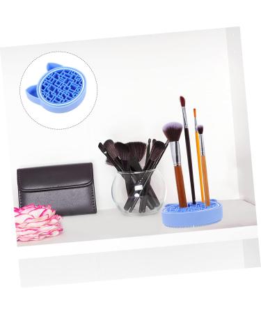 FRCOLOR 2 1 cleaning pad makeup pad sponge dry makeup tool Makeup Tools make up Silica gel brush silicone brush Brush Pad Rack make up brush cleaner pad makeup brush detergent 11x2.5cm blue - Buy Online on GoSupps.com