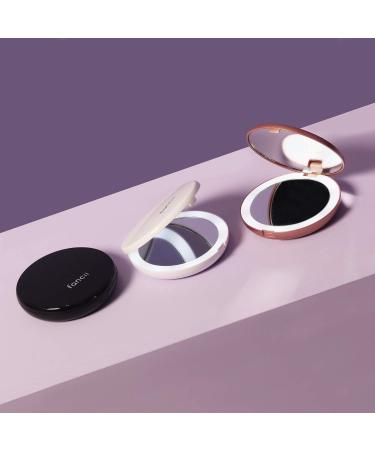 Fancii Compact Magnifying Mirror with Natural LED Lights - 1x/10x Magnification, Portable Makeup Mirror for Travel - Rose Gold (Lumi Mini) - Buy Online on GoSupps.com