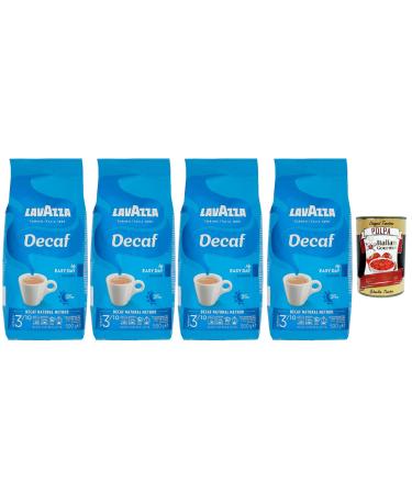 Italian Gourmet Lavazza Decaf My Easy Day Classico Caf en Grains D caf in 4 x 500 g M thode Naturelle Intensit 3/10 Id al Espresso & Caf s Longs Pour Caf Noir & Lait + Italian Gourmet Polpa