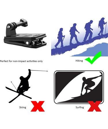 Sametop Rucksack Clip Bracket for GoPro Hero 12-1 Fusion & Max - International Shipping Available! - Buy Online on GoSupps.com