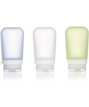 humangear GoToob+ Refillable Silicone Travel Bottles 3pk Set - Clear/Green/Blue, Small Size, Locking Cap - 3 Pack - Buy Online on GoSupps.com