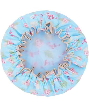 2 Pcs Double Layer Waterproof Bath Caps with Ruffled Edge - Flamingo Design for Girls and Women - Buy Online on GoSupps.com