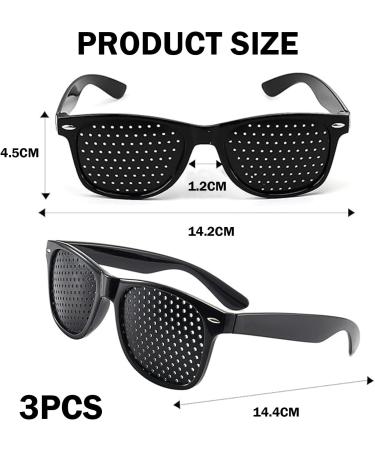 Hengrongshen Pinhole Glasses - 3 Pack Foldable Eye Relaxation Training Glasses for Improved Vision and Eye Health - Buy Online on GoSupps.com