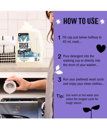 Molly's Suds Liquid Laundry Detergent | Natural 2x Concentrated HE Soap for Sensitive Skin | Lavender - 100 Loads (52 Fl Oz) - Eco-Friendly & International Shipping - Buy Online on GoSupps.com