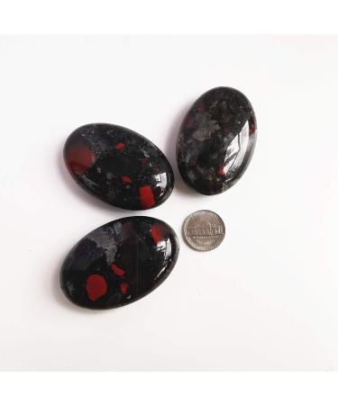 Buy Manekieko Natural African Bloodstone Worry Stones - Oval Healing Crystals for Massage & Energy - International Shipping Available - Buy Online on GoSupps.com