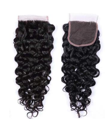 10A Brazilian Water Wave Human Hair Bundles with Closure - Natural Black Virgin Hair Extensions for Black Women (10 12 14 + 10 Closure) | Free Part Lace Closure Included - Buy Online on GoSupps.com
