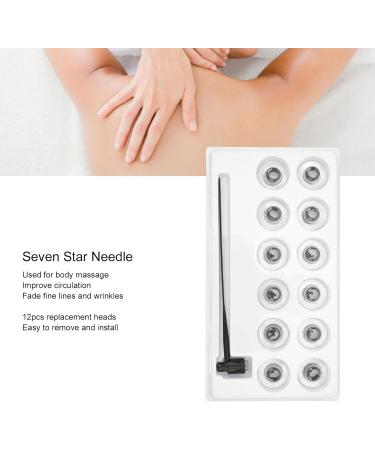Stainless Steel Hair Needles Set | Plum Flower Skin Hammer with 12 Replacement Heads | TCM Vein Waste Needles for Hair Loss & Physiotherapy - Buy Online on GoSupps.com