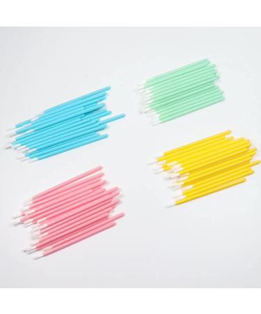 100 Pcs Disposable Makeup Lip Brushes Lip Gloss Applicators - Mix Colors Pink Green Blue Yellow | Soft Brush Head Cosmetic Wands for Lipstick & Cookies - Buy Online on GoSupps.com