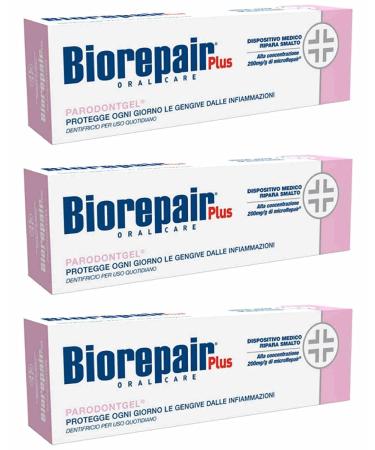 Biorepair parodontgel Daily Toothpaste 2.54 fl oz (75 ml) Tubes (Pack of 3) Italian Import