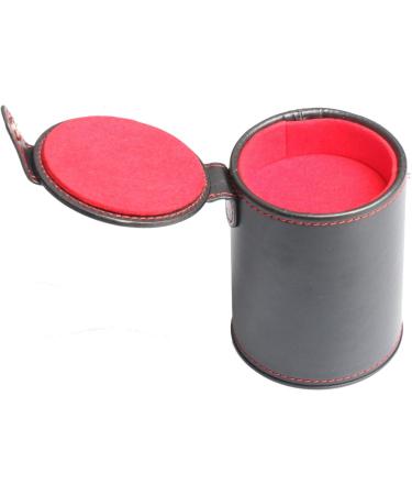 Leatherette Dice Cups with Lid - 2 Pack | Felt Lined Shaker for Yahtzee, Farkle, Craps | Includes 10 Dot Dices - Perfect for Bar Party Games - Buy Online on GoSupps.com