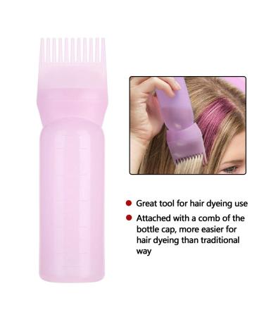 ZJchao Root Comb Applicator Bottle 160ml - Profssional Hair Dye Coloring Tool (Pink) - Buy Online on GoSupps.com