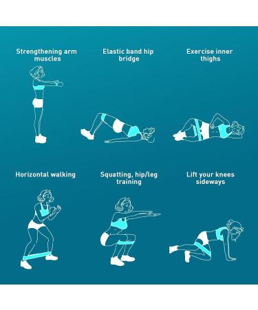Buy Portable Resistance Bands Set - 3 Levels Non-Slip Exercise Loops for Legs Hips & Home Gym - Ideal for Yoga & Pilates - International Shipping Available - Buy Online on GoSupps.com