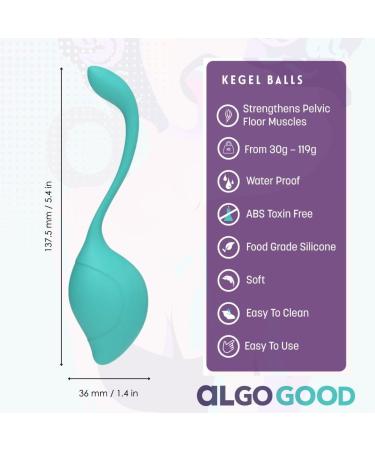 Kegel Balls for Women | Pelvic Floor Strengthening Set - Improve Intimate Health | Aquamarine - Buy Online on GoSupps.com