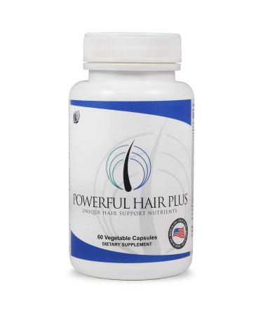 Powerful Hair Plus  Unique Hair Vitamins with Biotin For Hair  Skin & Nails  Addresses Vitamin Deficiencies That May Impact Hair Loss  Thinning  Lack of Regrowth In Men And Women  30 Day Supply