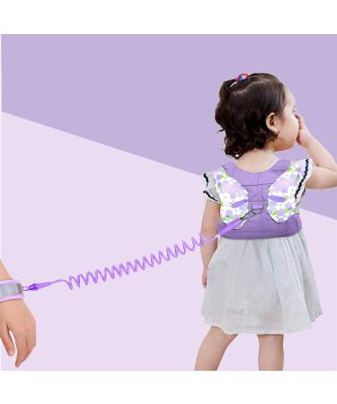 Toddler Reins Walking Safety Harness for Kids 2 PCS Toddler Leash & Anti Lost Wrist Bands with 360 Rotation Leash for Toddler/Kids/Babies/Children Butterfly-Wings Walking Harness & 4.9ft Rope Purple - Buy Online on GoSupps.com
