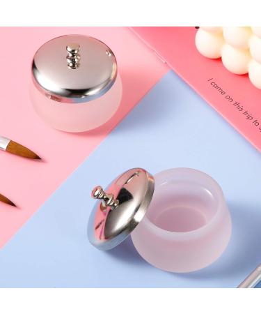 Matte Crystal Glass 2-Piece Nail Art Dappen Dish Set | Acrylic Liquid Powder Holder - Buy Online on GoSupps.com