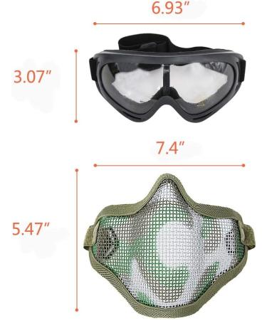 MGFLASHFORCE Airsoft Mask and Goggles - Steel Mesh Army Green | Shop Now - Buy Online on GoSupps.com