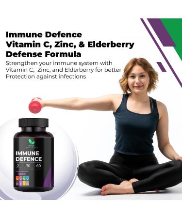 Mishas Nutraceuticals 8-in-1 Immune Support Supplement with Echinacea, Vitamin C, Zinc 50mg, Vitamin D 5000 IU, Turmeric Curcumin, Ginger, B6, and Elderberry 60 Capsules - Buy Online on GoSupps.com