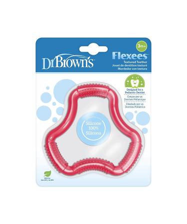 Dr. Brown's Baby Lovey Pacifier Holder & Teether Clip with Pink HappyPaci and Flexees Teether Clip - Buy Online on GoSupps.com