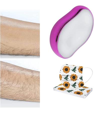 LeMall Painless Crystal Hair Eraser - Magic Hair Remover for Men & Women Hair Removal Epilators for Leg Arm Back Fast & Easy Crystal Hair Eraser (Dark Purple) - Buy Online on GoSupps.com