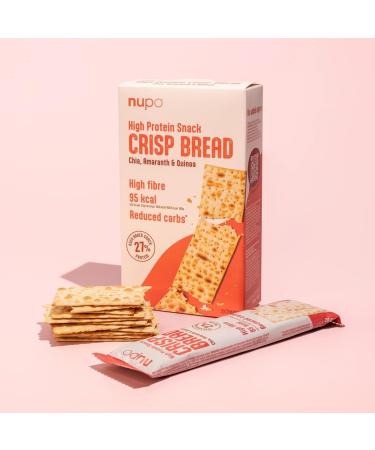 NUPO High Protein Snack Crisp Bread 7x 25g - Knusprig Gesunder Snack - Reduzierte Kohlenhydrate - Ballaststoffreich - Im Ofen gebacken - Buy Online on GoSupps.com