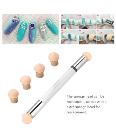 Aeropuffing Gel Nails Accessories | Dual Sponge Gradient Shading Tool | Ombre Nail Art Kit with 4 Replacement Heads - Buy Online on GoSupps.com