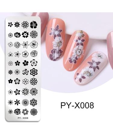 Geometric Blue Nail Art Stamping Plates Set - 5pcs Stainless Steel Transfer Template Kit - Buy Online on GoSupps.com