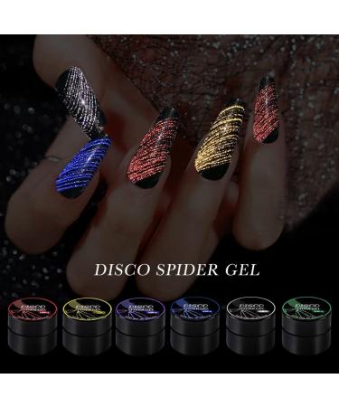 Shop Monochrome Glitter Disco Spider Gel - 21 Colors for Stunning Nail Art | Improved Matrix Gel 8ml - DSP05#Silver - Buy Online on GoSupps.com
