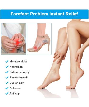 Uraqt FuSpolster Forefoot Gel Pads - 4 Pairs Silicone Shoe Inserts for High Heel Protection - Transparent Insole & Bale Pads - Buy Online on GoSupps.com