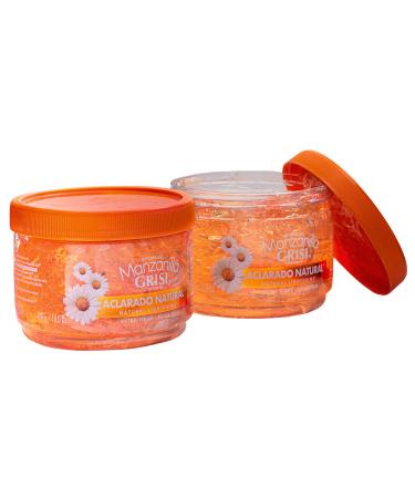 Manzanilla Grisi Chamomile Styling Hair Gel - 2-Pack 14 Oz Jars - Non-Alcohol, Non-Residue Formula for Naturally Brightened Hairstyles - Buy Online on GoSupps.com