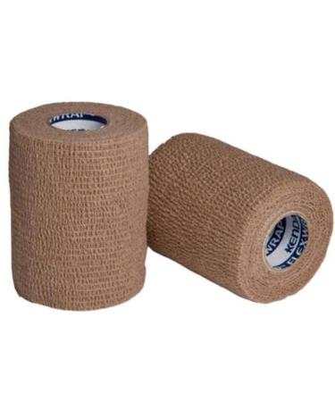 Covidien 4584C Kendall Cohesive Stretched Bandage 4" x 5 yd. Size Tan (Pack of 18)