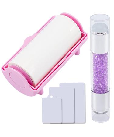 Niceneeded Nail Art Stamper Set the Nail Art Tool Set contains a double head nail art stamper and 3-part nail scrap 60 sheet of professional nail stamp Deoiler cleaner style 1