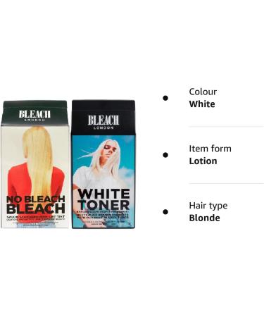 (2 PACK) Bleach London NO BLEACH Bleach Kit LIGHTENS HAIR upto 5 LEVELS NO BLEACH & Bleach London White Toner Kit - Buy Online on GoSupps.com