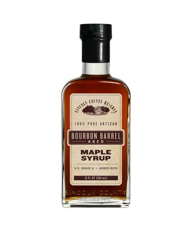 Lincoln County Reserve Bourbon Maple Syrup - Made in USA Bourbon Barrel Aged Maple Syrup. Grade A Amber Rich Taste in Sustainable 12oz Glass Bottle. Gluten Free Maple Syrup for Pancakes and Waffles Bourbon Barrel Aged 12 Ounce 1 pack - Buy Online on GoSupps.com