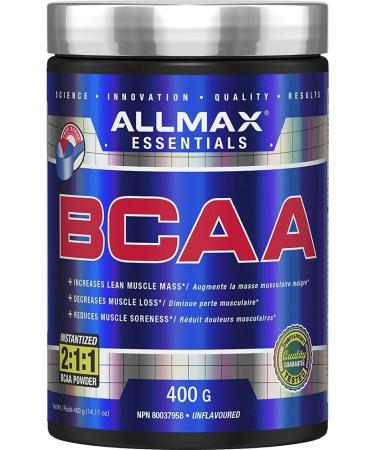 ALLMAX Nutrition - Glutamine Powder - 100% Pharmaceutical Grade - 400 Gram & BCAA 2:1:1-100% Pure Pharmaceutical Grade - Micronized Branched Chain Amino Acids - Gluten-Free 400 Gram - Buy Online on GoSupps.com