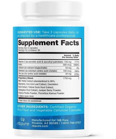 Liver Fend Liver Detox & Cleanse with Milk Thistle Supplement 90ct | NBPure - Buy Online on GoSupps.com