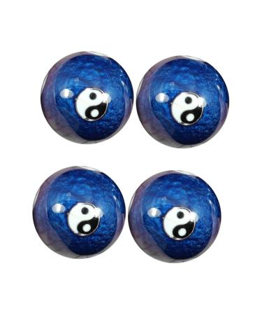 Lurrose 2 sentences gymnastics balls asian handballs blue traditional hand massage balls made of enamel handballs for Chinese massage massage balls for the hands ceramic baoding fitness