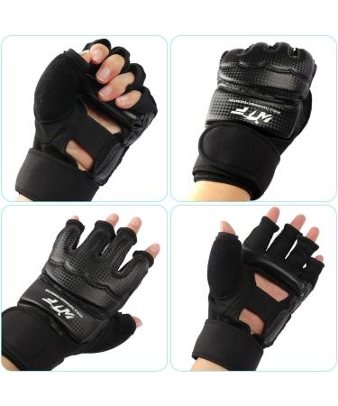 Langray Taekwondo & Boxing Gloves - MMA Sparring & Punching Bag Training for Adults & Kids - Size M Black - Buy Online on GoSupps.com
