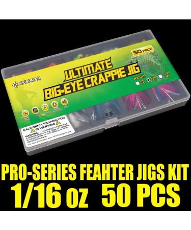 50 Pack Crappie Marabou Feather Jigs for Fishing - 1/16 oz Panfish Hair Jig Bait Kit - Buy Online on GoSupps.com