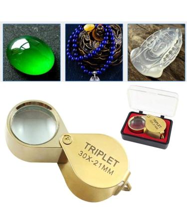 Magnifying Portable 30X Power Jewelers Magnifying Glass Gold Eye Loupe Jewelry Store Mini Magnifier 42x25x18 Mm (Color : A) Made in China - Buy Online on GoSupps.com