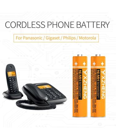 4pcs HHR-55AAABU 550mAh 1.2V AAA Ni-MH Replacement Battery for Panasonic Cordless Phone Telephone Handset Speaker DECT 6.0 Rechargeable (4) - Buy Online on GoSupps.com