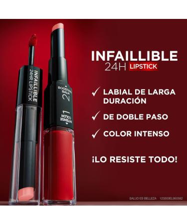 L'Or al Paris Infaillible 2-Step 806 Infinite Intimacy Lipstick | 24-Hour Full Lips & Moisturizing Lip Care | 5.7g - Buy Online Internationally - Buy Online on GoSupps.com