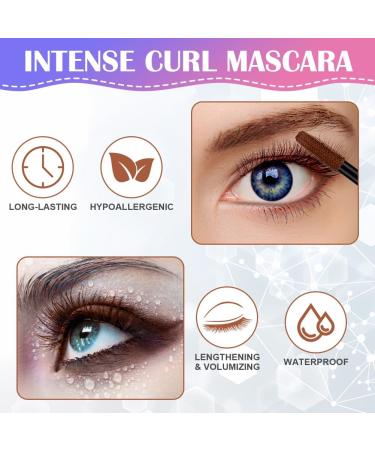 LOPHE 5D Silk Fiber Eyelash Mascara Volume Mascara with Soft Mascara Brush Long Lasting Waterproof SmudgeFree Mascara with False Eyelash Effect Brown - Buy Online on GoSupps.com