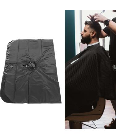 Barber Cape Kit Black Hair Cutting Cape with Neck Duster Brush for Salon Adults Hair Styling FIT Neck Round Neck Skin Friendly Edge Sewing - Buy Online on GoSupps.com