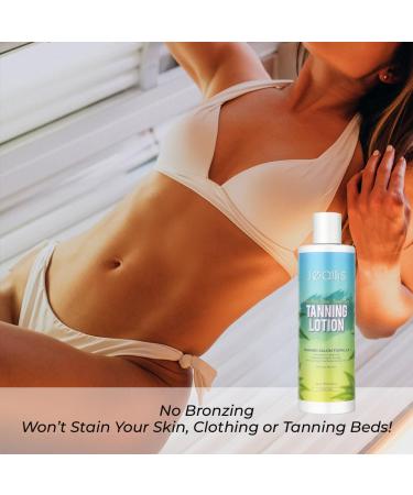 Buy Tanning Bed Lotion Accelerator - Indoor Tanning Formula for Dark Fast Tan DHA & Bronzer Free 8oz - International Shipping - Buy Online on GoSupps.com